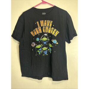 Disney Toy Story Alien Men's Graphic Black T-shirt  " I Have Been Chosen " Large